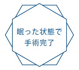 眠った状態で手術完了